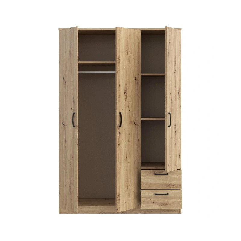 Szafa ubraniowa NIKO 3D z drążkiem i szufladami – Styl i funkcjonalność