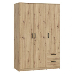 Szafa ubraniowa NIKO 3D z drążkiem i szufladami – Styl i funkcjonalność