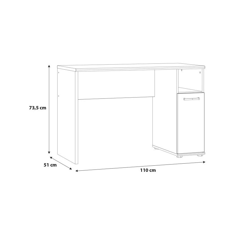 Biurko z półkami i wnęką – idealne do biura lub pokoju