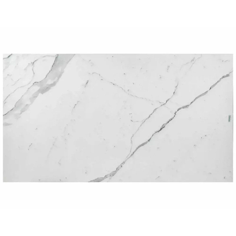 Rozkładany ceramiczny stół Dolce Ceramic biały mat/dąb 180(240)x95