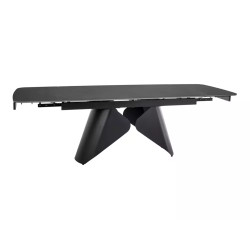 Rozkładany ceramiczny stół Armando czarny mat 180(240)x90