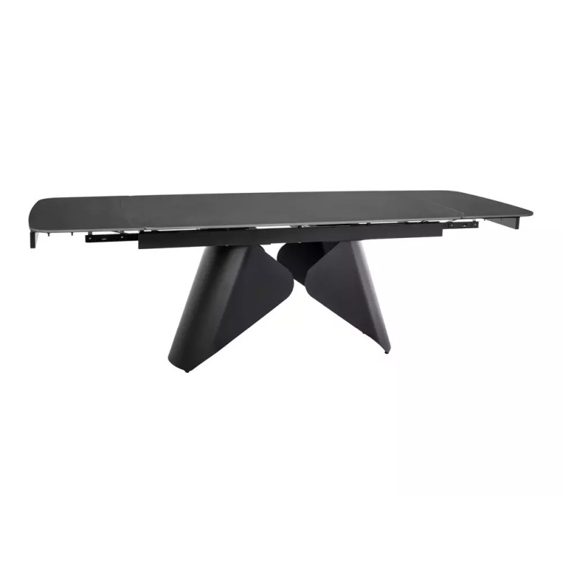 Rozkładany ceramiczny stół Armando czarny mat 180(240)x90