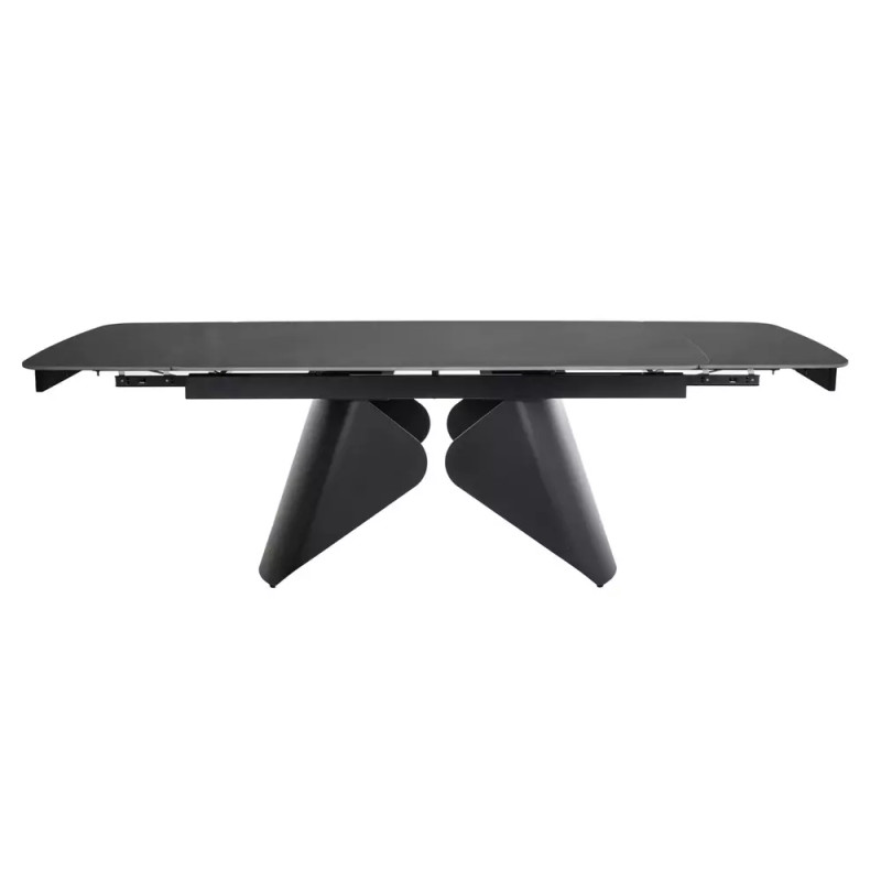 Rozkładany ceramiczny stół Armando czarny mat 180(240)x90