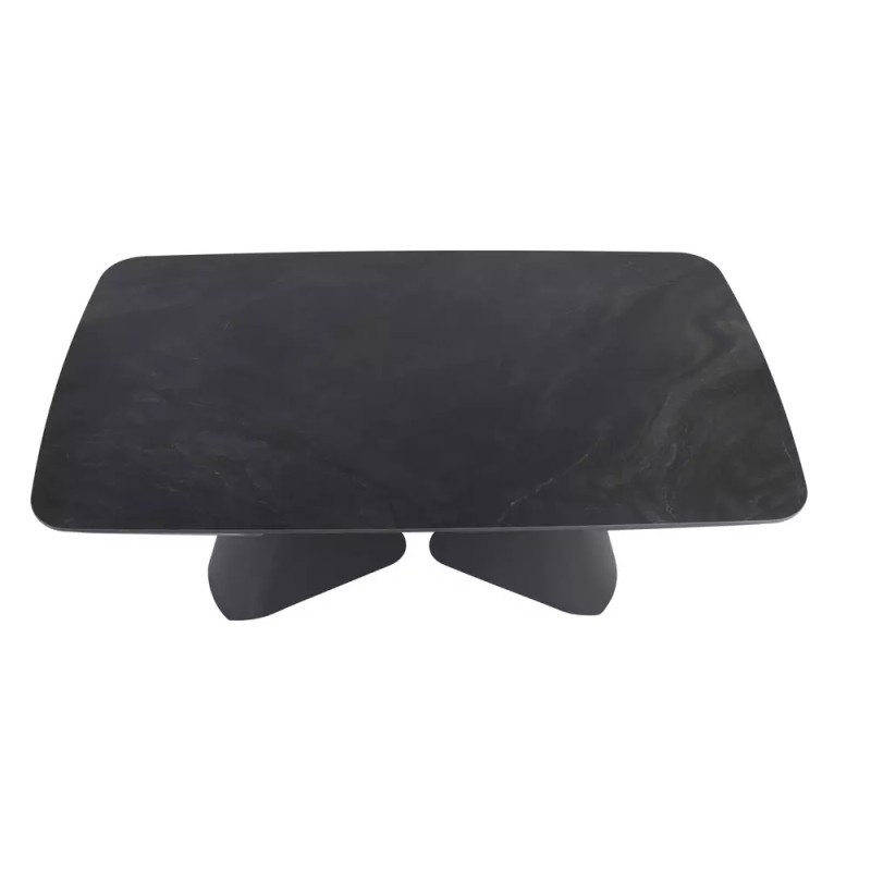 Rozkładany ceramiczny stół Armando czarny mat 180(240)x90