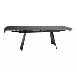 Rozkładany ceramiczny stół Bacardi czarny mat 160(240)x90