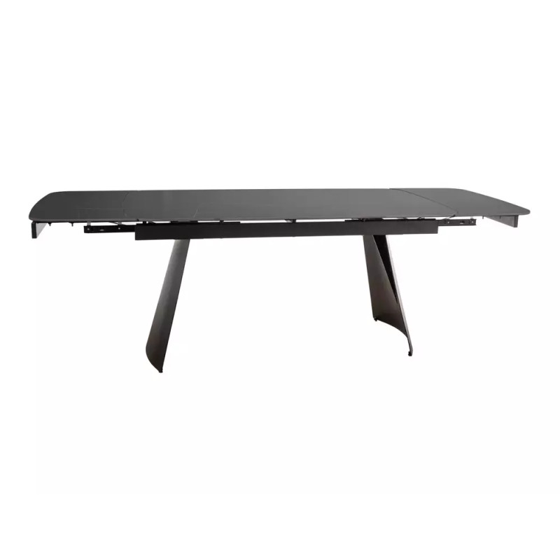 Rozkładany ceramiczny stół Bacardi czarny mat 160(240)x90