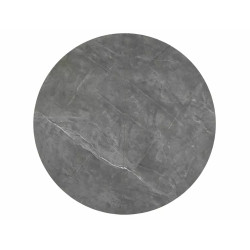 Rozkładany okrągły stół Angel II szary, efekt marmuru/czarny mat 120(160)x75