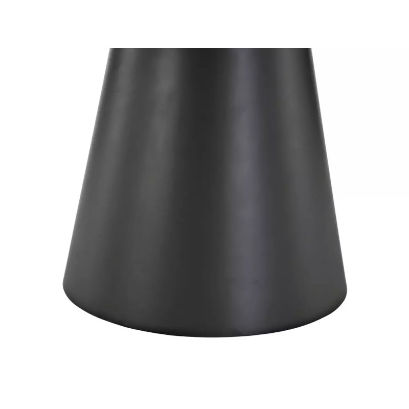 Rozkładany okrągły stół Angel II szary, efekt marmuru/czarny mat 120(160)x75