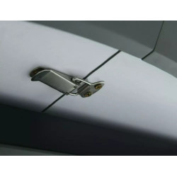 Rozkładany okrągły stół Angel II szary, efekt marmuru/czarny mat 120(160)x75