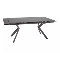 Rozkładany ceramiczny stół Norton czarny mat/czarny 160(240)x90