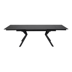 Rozkładany ceramiczny stół Norton czarny mat/czarny 160(240)x90