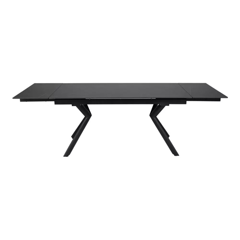 Rozkładany ceramiczny stół Norton czarny mat/czarny 160(240)x90