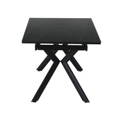 Rozkładany ceramiczny stół Norton czarny mat/czarny 160(240)x90