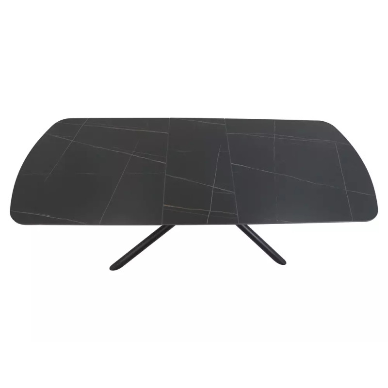 Rozkładany ceramiczny stół Vector czarny mat 180(220)x90