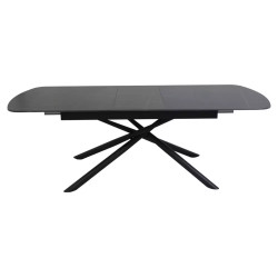 Rozkładany ceramiczny stół Vector czarny mat 180(220)x90