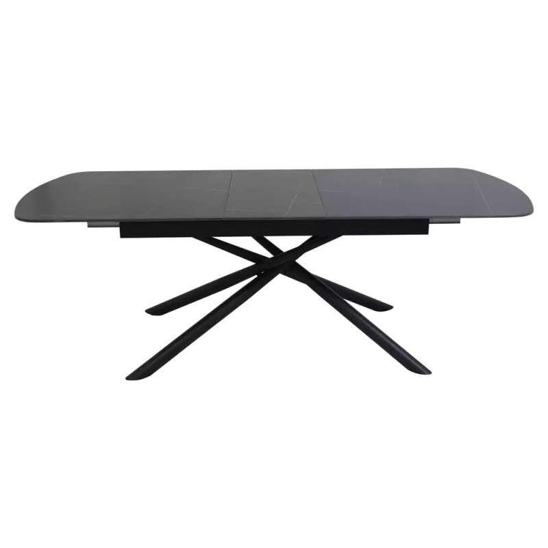 Rozkładany ceramiczny stół Vector czarny mat 180(220)x90