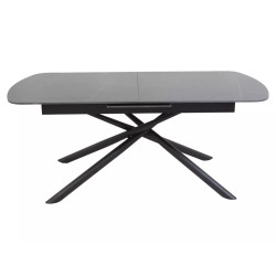 Rozkładany ceramiczny stół Vector czarny mat 180(220)x90