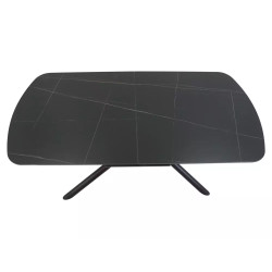 Rozkładany ceramiczny stół Vector czarny mat 180(220)x90