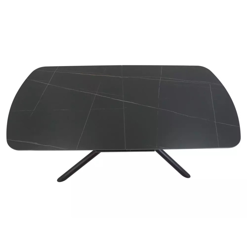 Rozkładany ceramiczny stół Vector czarny mat 180(220)x90