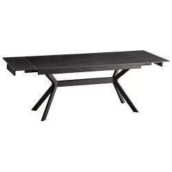 Rozkładany ceramiczny stół Imperia 180 czarny mat 180(240)x90