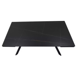 Rozkładany ceramiczny stół Imperia 180 czarny mat 180(240)x90