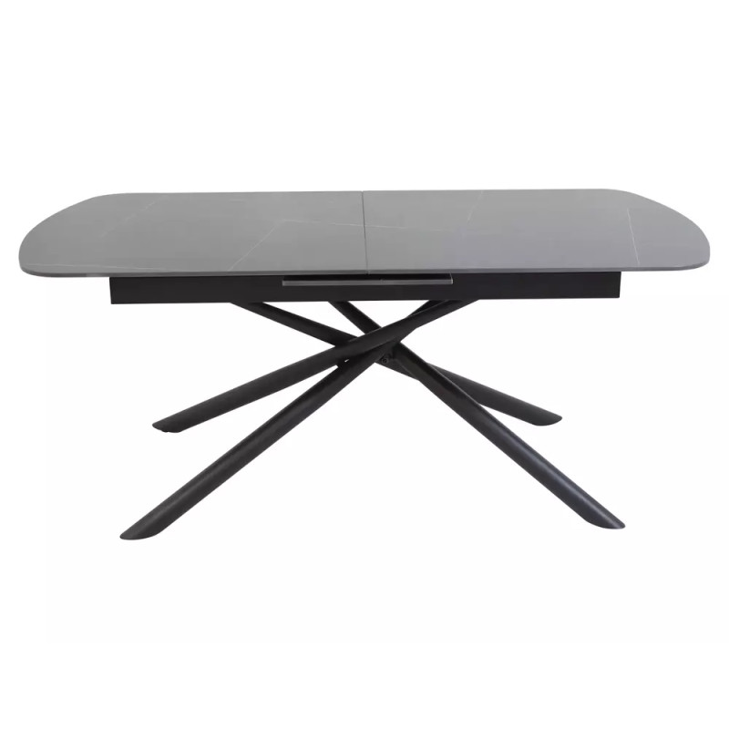 Rozkładany ceramiczny stół Vector czarny mat 160(200)x90