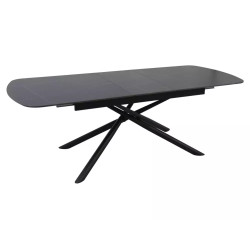 Rozkładany ceramiczny stół Vector czarny mat 160(200)x90