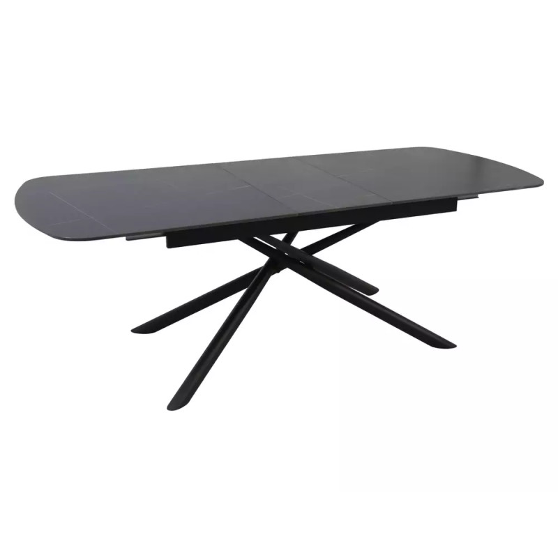 Rozkładany ceramiczny stół Vector czarny mat 160(200)x90