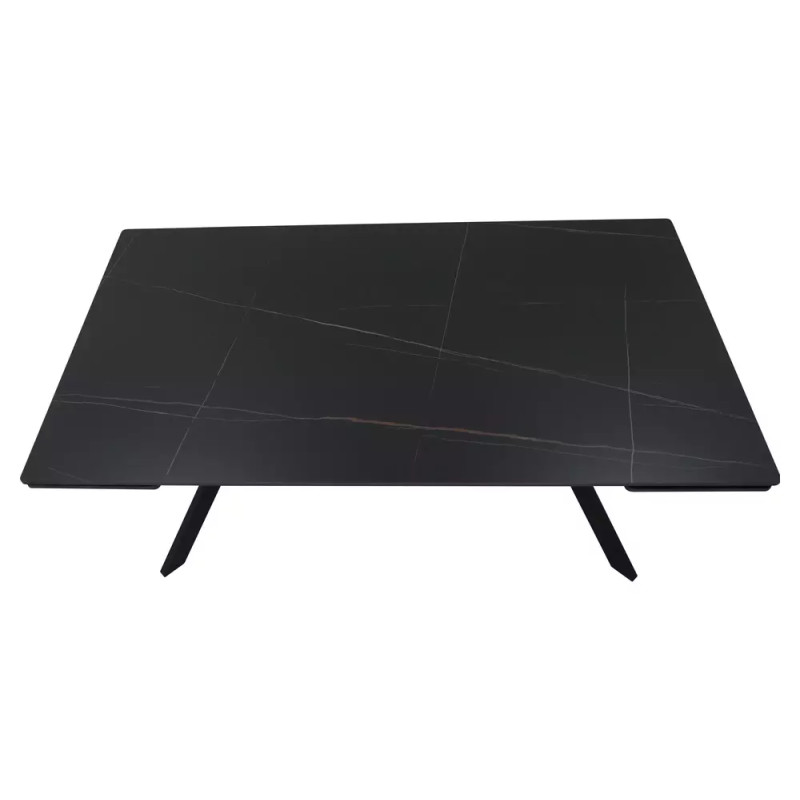 Rozkładany ceramiczny stół Imperia 160 czarny mat 160(220)x90
