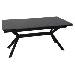 Rozkładany ceramiczny stół Imperia 160 czarny mat 160(220)x90