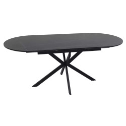 Ceramiczny stół rozkładany Gaston Ceramic 140 czarny mat 140(180)x80