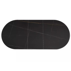 Ceramiczny stół rozkładany Gaston Ceramic 140 czarny mat 140(180)x80