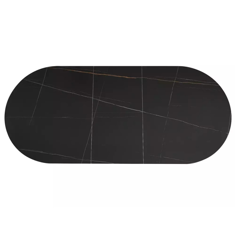 Ceramiczny stół rozkładany Gaston Ceramic 140 czarny mat 140(180)x80