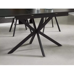 Ceramiczny stół rozkładany Gaston Ceramic 140 czarny mat 140(180)x80