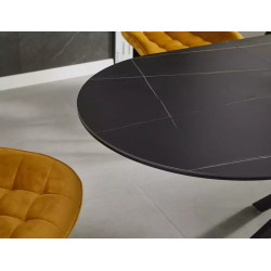 Ceramiczny stół rozkładany Gaston Ceramic 140 czarny mat 140(180)x80