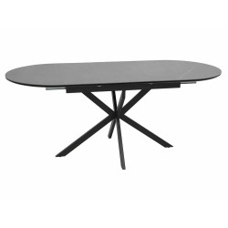 Ceramiczny stół rozkładany Gaston Ceramic 140 szary mat/czarny mat 140(180)x80