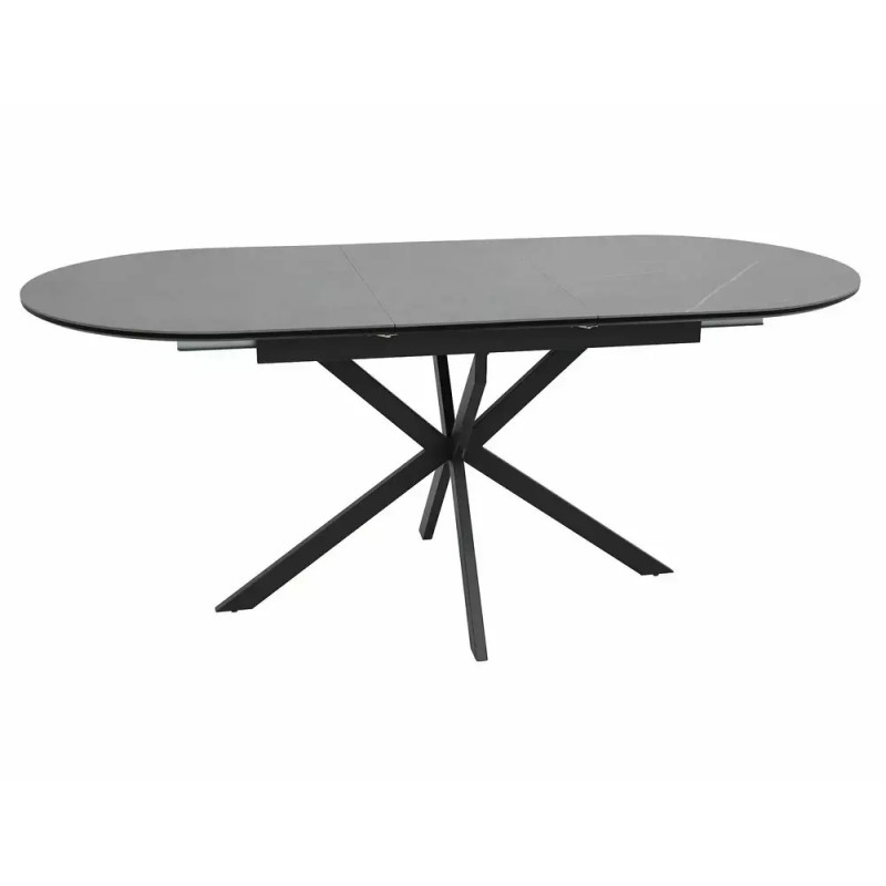 Ceramiczny stół rozkładany Gaston Ceramic 140 szary mat/czarny mat 140(180)x80