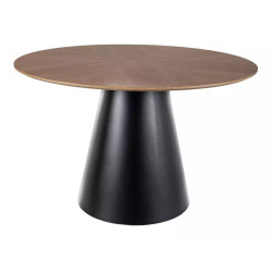 Okrągły stół Angel 120 dąb/czarny mat 120x75
