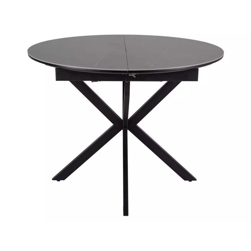 Ceramiczny stół rozkładany Gaston Ceramic 100 szary mat/czarny mat 100(135)x75