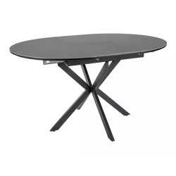 Ceramiczny stół rozkładany Gaston Ceramic 100 szary mat/czarny mat 100(135)x75