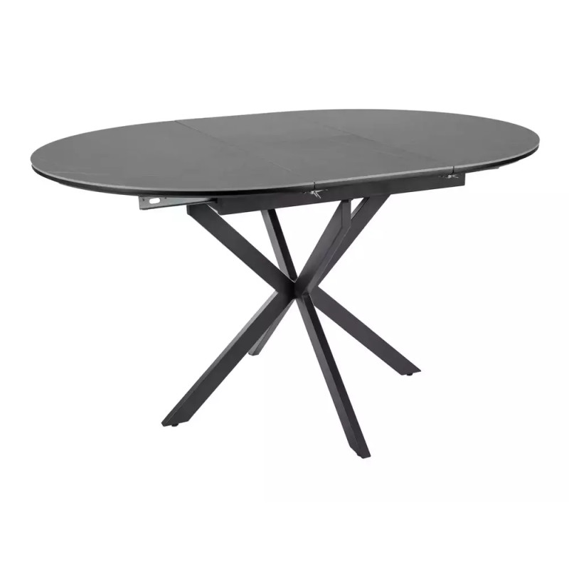 Ceramiczny stół rozkładany Gaston Ceramic 100 szary mat/czarny mat 100(135)x75