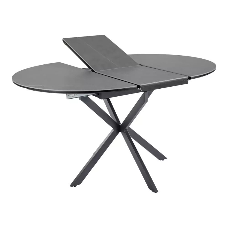 Ceramiczny stół rozkładany Gaston Ceramic 100 szary mat/czarny mat 100(135)x75