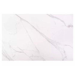 Rozkładany ceramiczny stół Sento biały połysk/czarny mat 120/80(180)x75