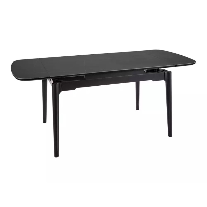Rozkładany ceramiczny stół Sento czarny mat 120/80(180)x75