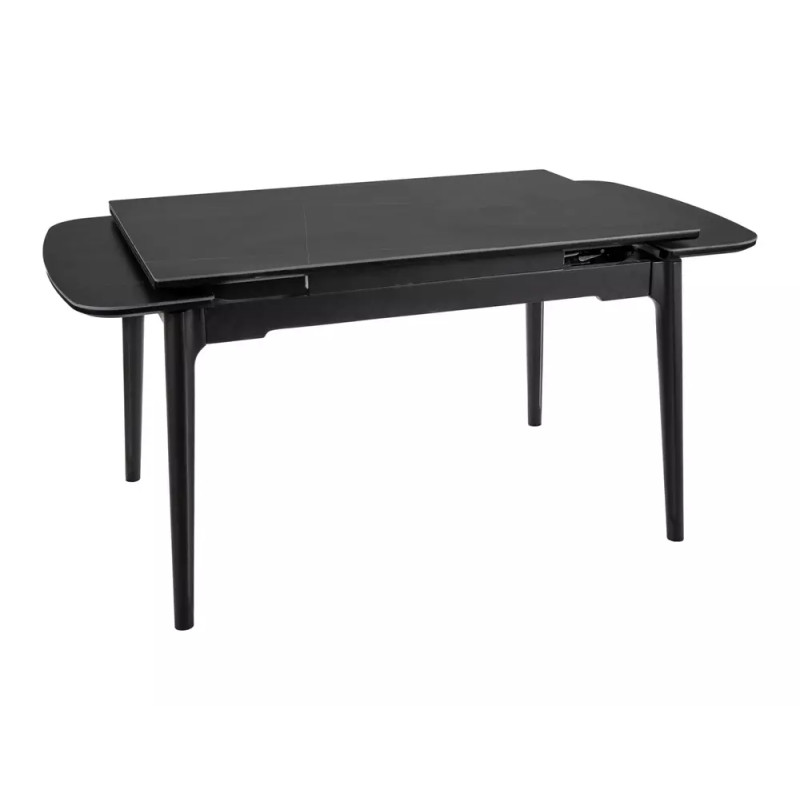 Rozkładany ceramiczny stół Sento czarny mat 120/80(180)x75