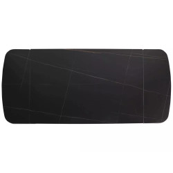 Rozkładany ceramiczny stół Sento czarny mat 120/80(180)x75