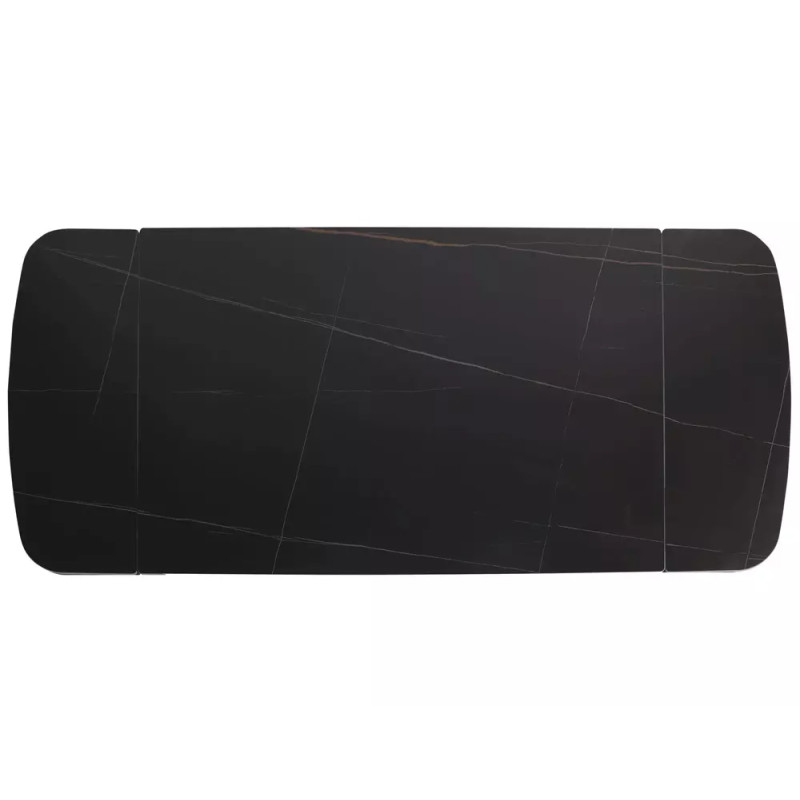Rozkładany ceramiczny stół Sento czarny mat 120/80(180)x75