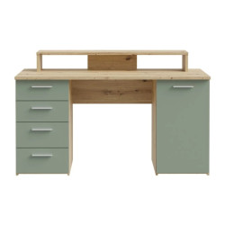 Biurko NET106 Dąb Artisan/Szałwia — Sklep z meblami Domowanie