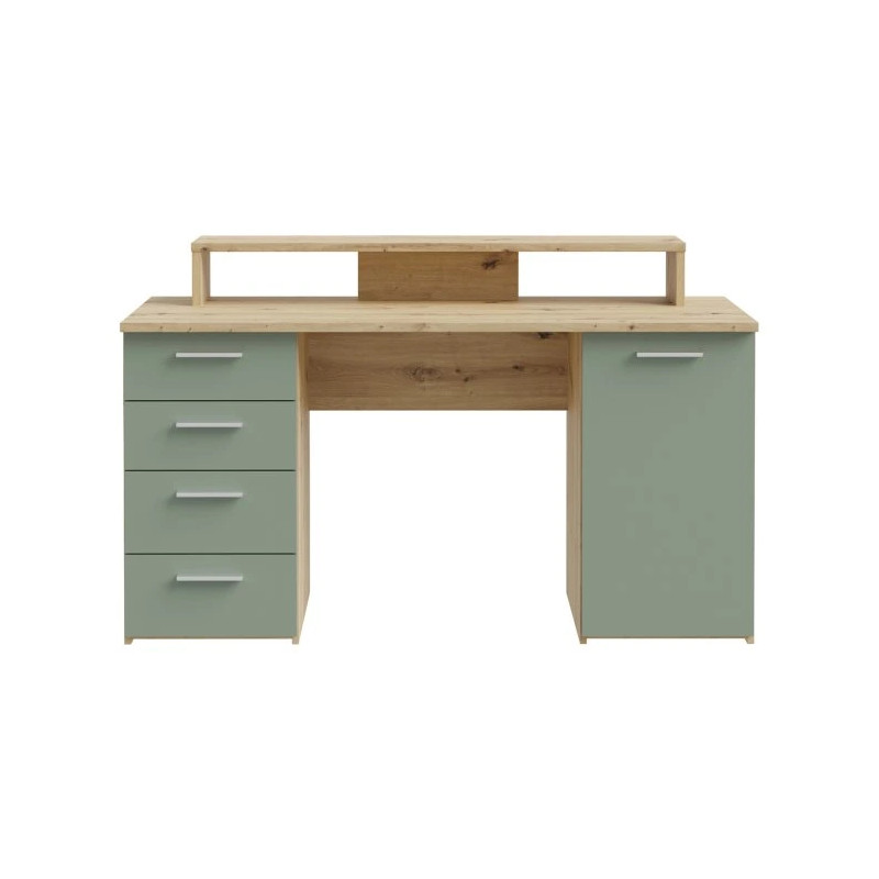 Biurko NET106 Dąb Artisan/Szałwia — Sklep z meblami Domowanie