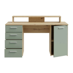 Biurko NET106 Dąb Artisan/Szałwia — Sklep z meblami Domowanie